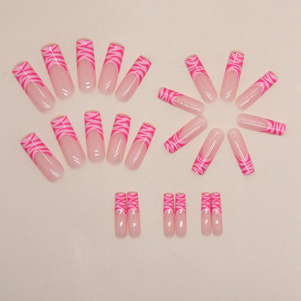 12 Sizes-24 Pcs Press On Nails G006