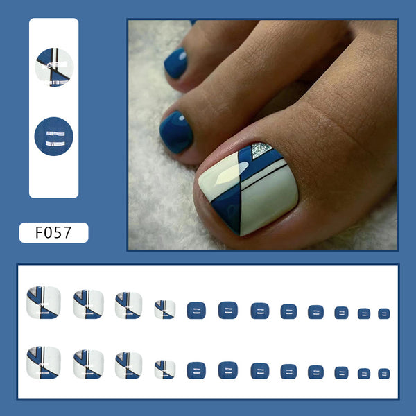 12 Sizes-24 Pcs Press On Nails F057