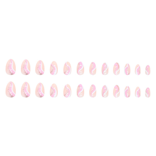 12 Sizes-24 Pcs Press On Nails W531