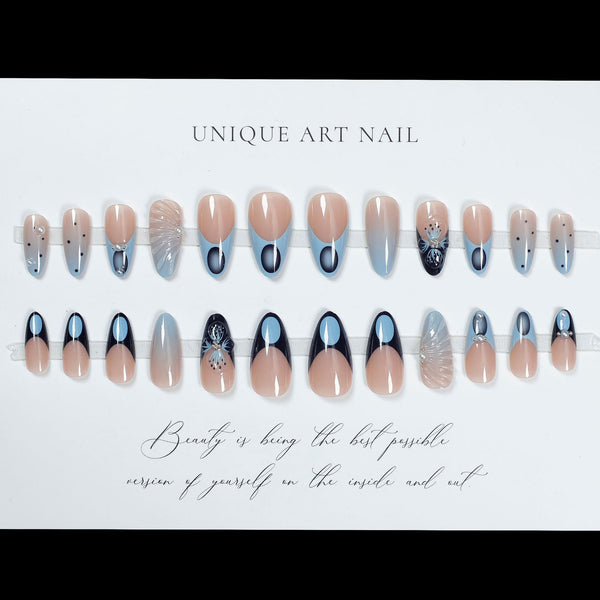 12 Sizes-24 Pcs Press On Nails FT-079