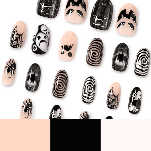 12 Sizes-24 Pcs Press On Nails JP4520