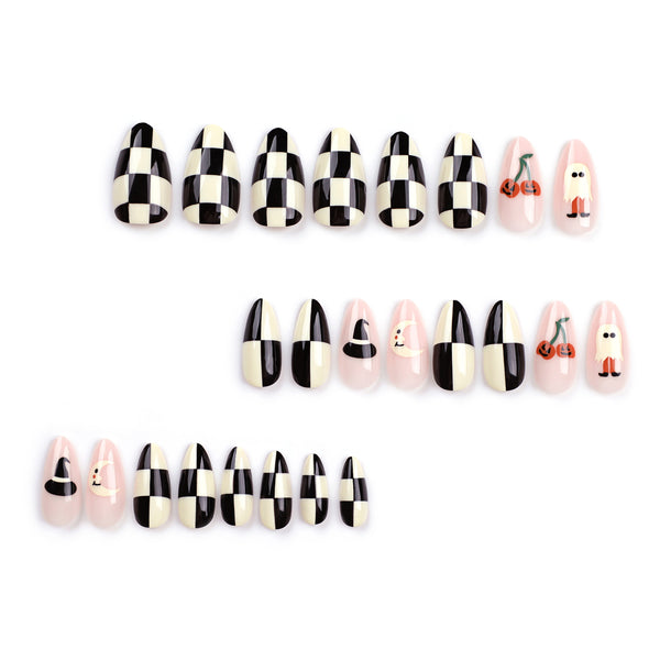 12 Sizes-24 Pcs Press On Nails JP3124