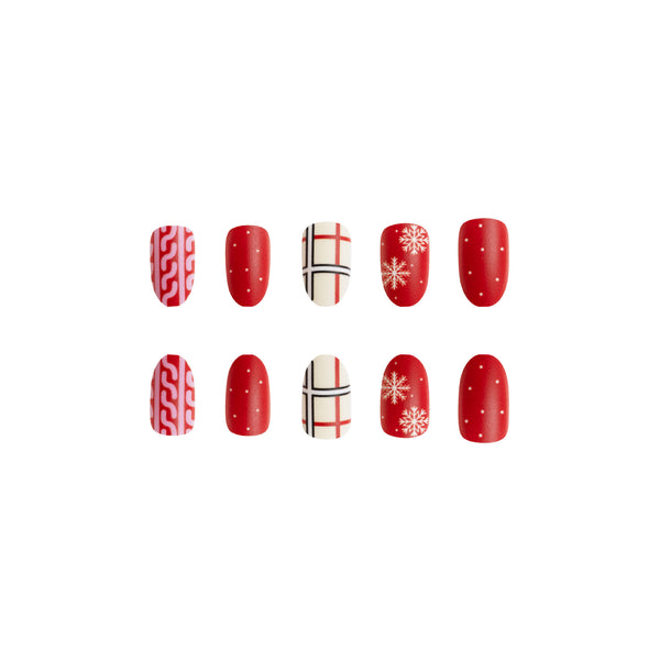 12 Sizes-24 Pcs Press On Nails C064