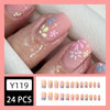 12 Sizes-24 Pcs Press On Nails Y119