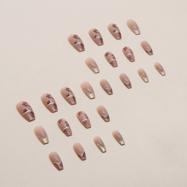 12 Sizes-24 Pcs Press On Nails R695