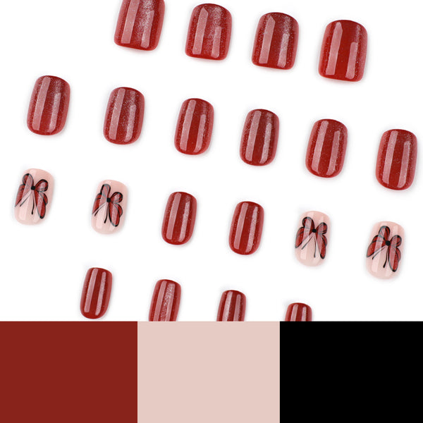 12 Sizes-24 Pcs Press On Nails JP3951