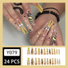 12 Sizes-24 Pcs Press On Nails Y079
