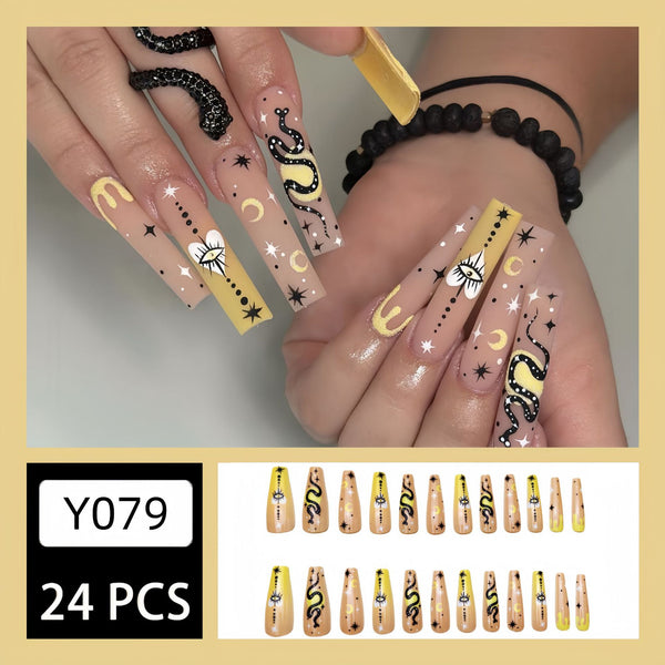 12 Sizes-24 Pcs Press On Nails Y079