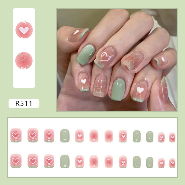 12 Sizes-24 Pcs Press On Nails R481