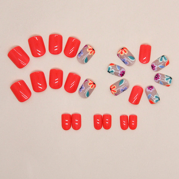 12 Sizes-24 Pcs Press On Nails W1378