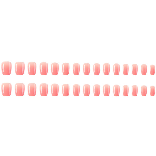Glossy Medium Pink Press on Nails