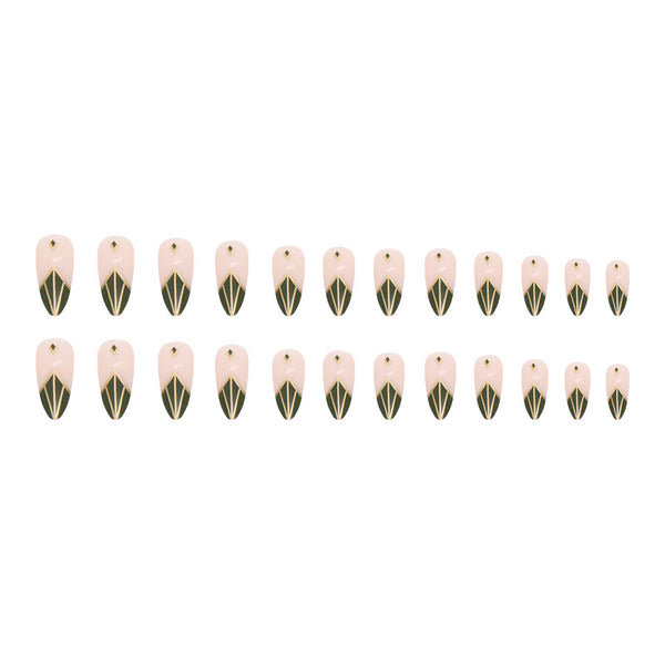 12 Sizes-24 Pcs Press On Nails W958