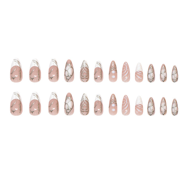 12 Sizes-24 Pcs Press On Nails W1807