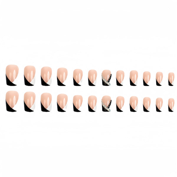 12 Sizes-24 Pcs Press On Nails D013