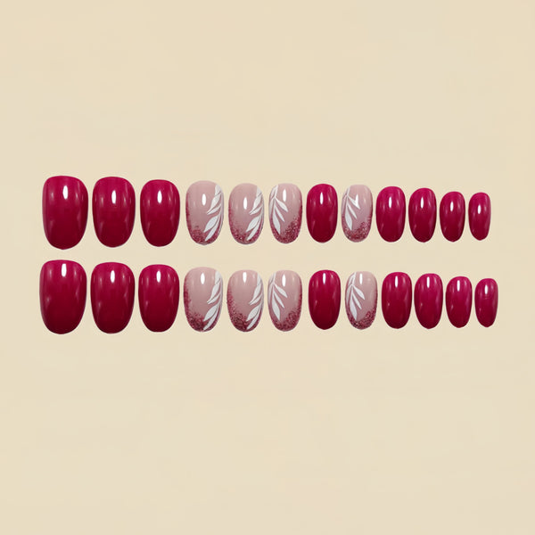12 Sizes-24 Pcs Press On Nails Y1531