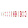12 Sizes-24 Pcs Press On Nails C268