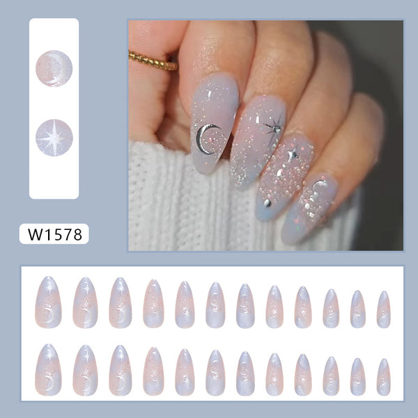 12 Sizes-24 Pcs Press On Nails W1578