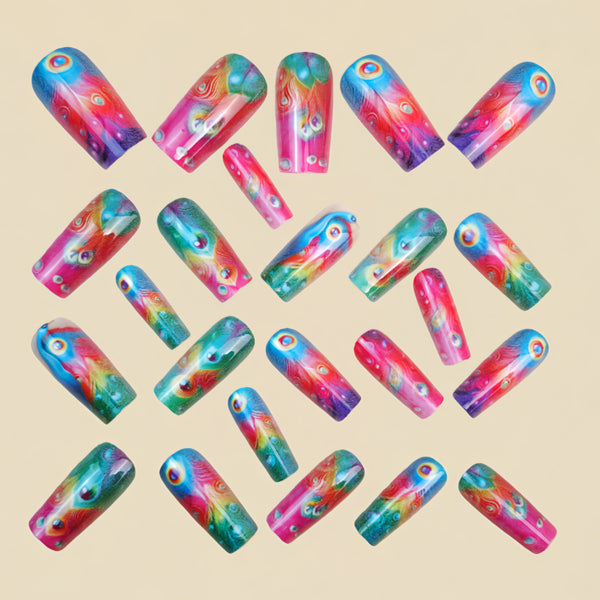 12 Sizes-24 Pcs Press On Nails Y1639