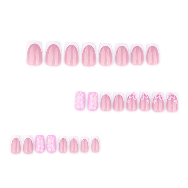 12 Sizes-24 Pcs Press On Nails JP3772