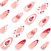 12 Sizes-24 Pcs Press On Nails JP3740