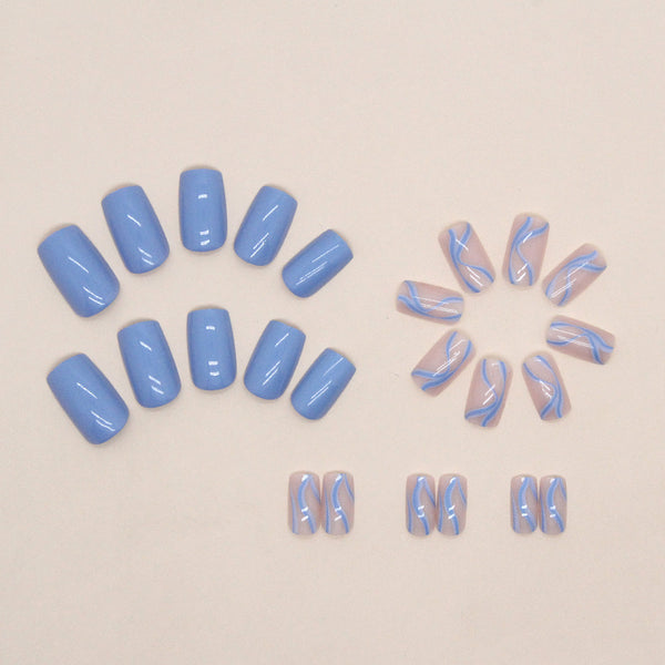 12 Sizes-24 Pcs Press On Nails W1062