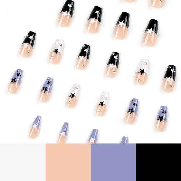 12 Sizes-24 Pcs Press On Nails JP2612