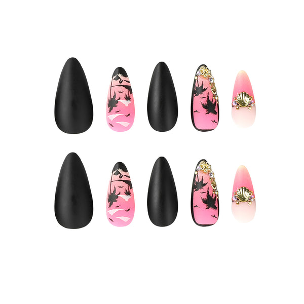 12 Sizes-24 Pcs Press On Nails JP2363
