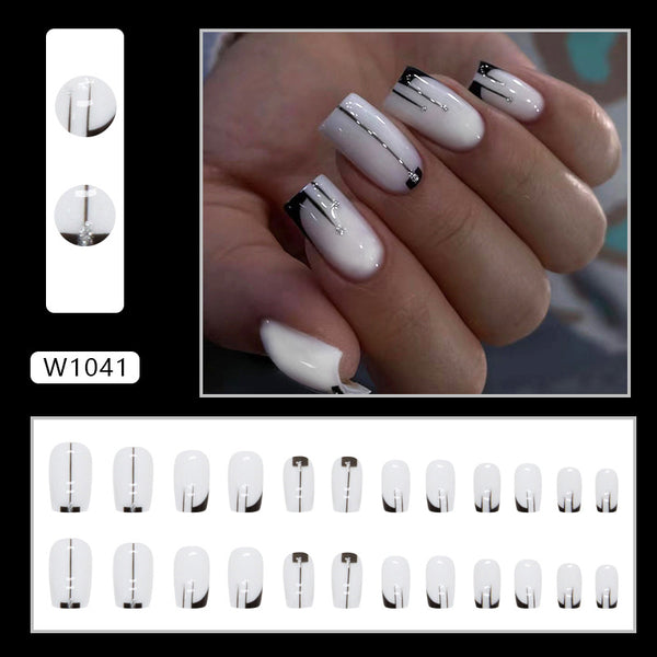 12 Sizes-24 Pcs Press On Nails W1041