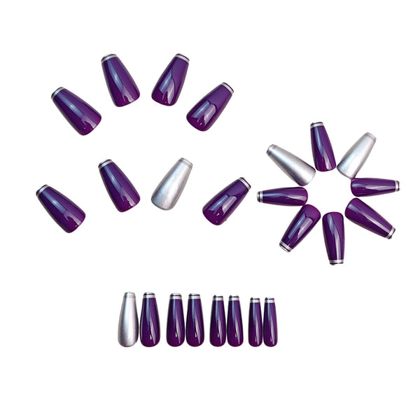 12 Sizes-24 Pcs Press On Nails Y1986
