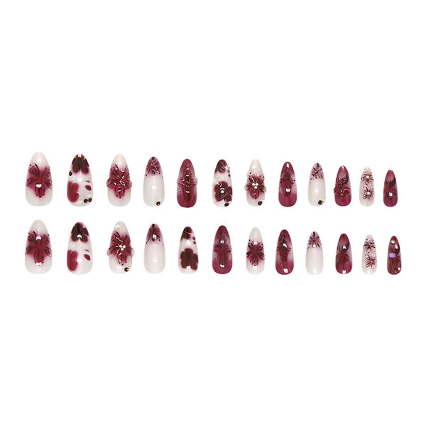 12 Sizes-24 Pcs Press On Nails Z1088