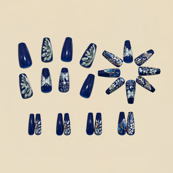 12 Sizes-24 Pcs Press On Nails Y1534