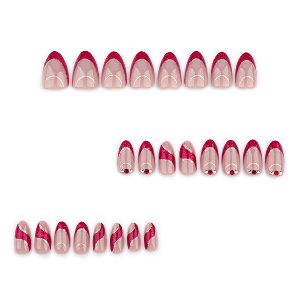 12 Sizes-24 Pcs Press On Nails JP3552
