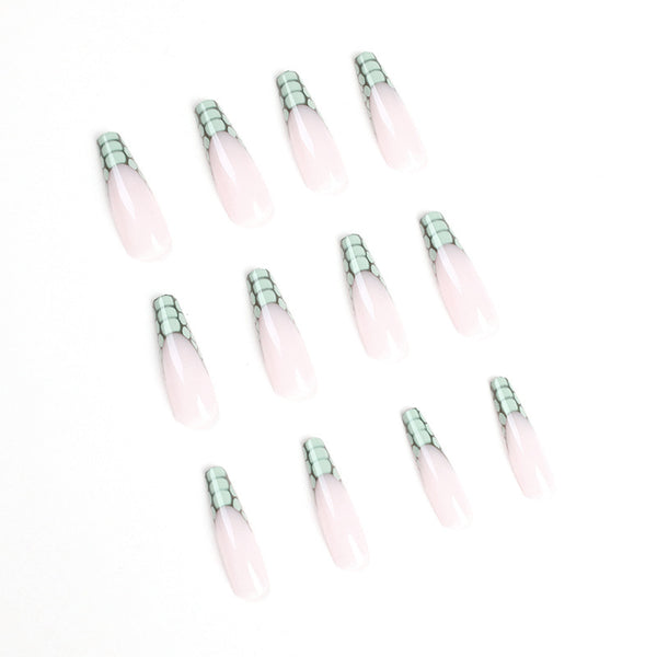 12 Sizes-24 Pcs Press On Nails JP1588