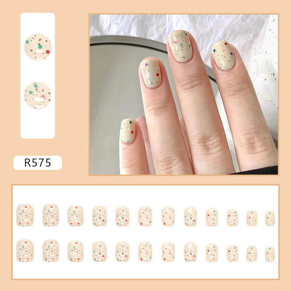 12 Sizes-24 Pcs Press On Nails R563