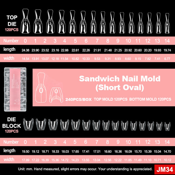 240 Pcs Press On Nails JM30