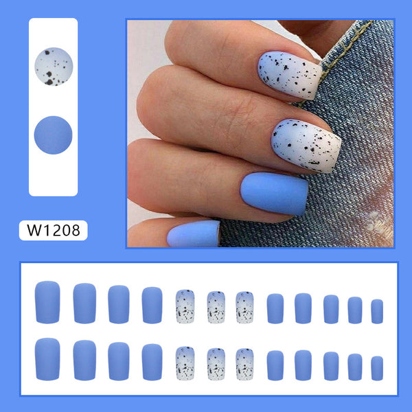 12 Sizes-24 Pcs Press On Nails W1216