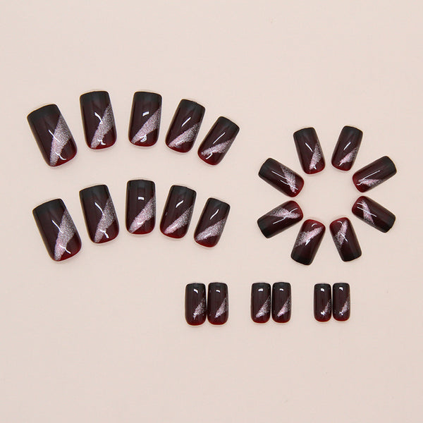 12 Sizes-24 Pcs Press On Nails W1848