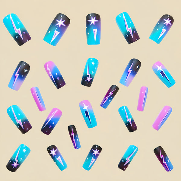 12 Sizes-24 Pcs Press On Nails Y471