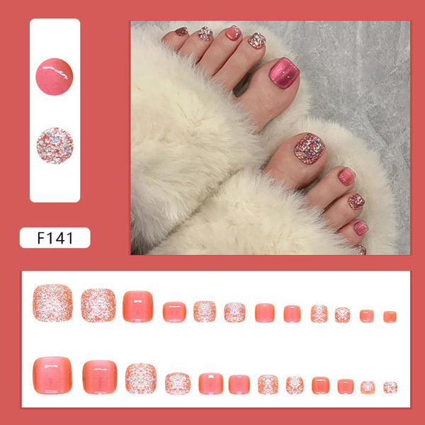 12 Sizes-24 Pcs Press On Nails F141