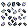 12 Sizes-24 Pcs Press On Nails Y141