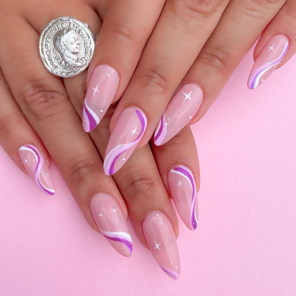 12 Sizes-24 Pcs Press On Nails JP1068