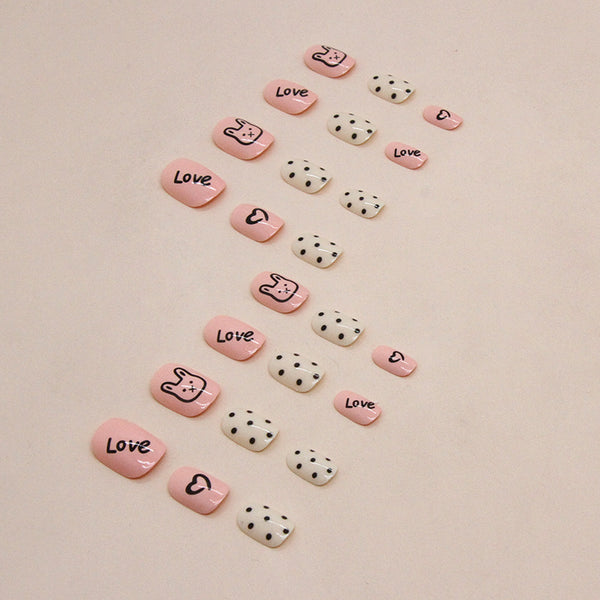 12 Sizes-24 Pcs Press On Nails K003
