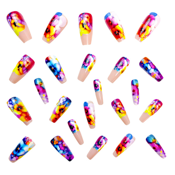 12 Sizes-24 Pcs Press On Nails Y628
