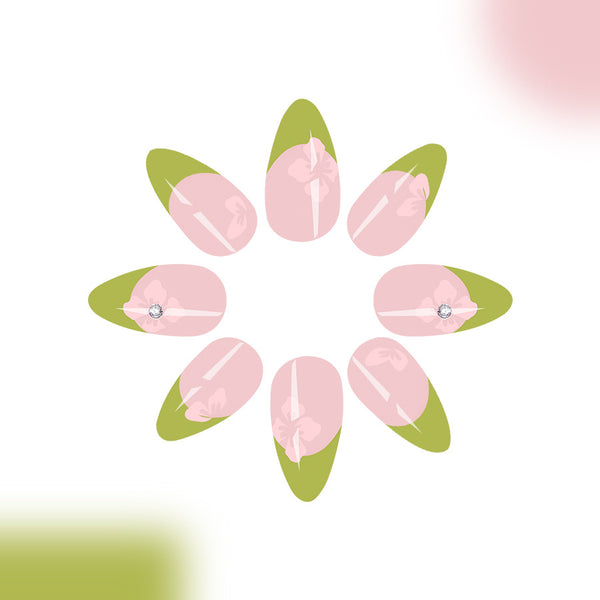 12 Sizes-24 Pcs Press On Nails C637