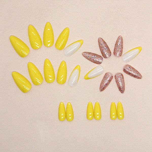 12 Sizes-24 Pcs Press On Nails W1349
