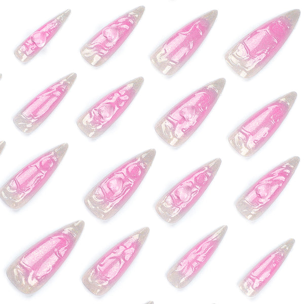 12 Sizes-24 Pcs Press On Nails JP2954