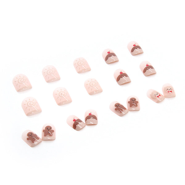 12 Sizes-24 Pcs Press On Nails R606
