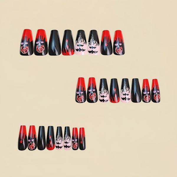 12 Sizes-24 Pcs Press On Nails Y890