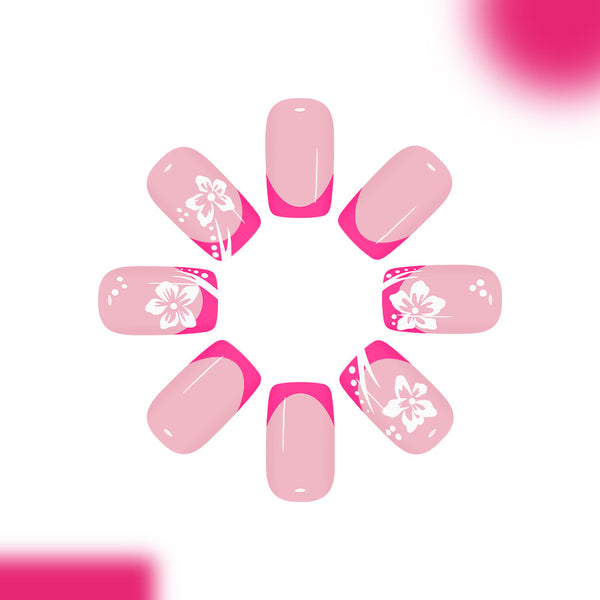 12 Sizes-24 Pcs Press On Nails C1330