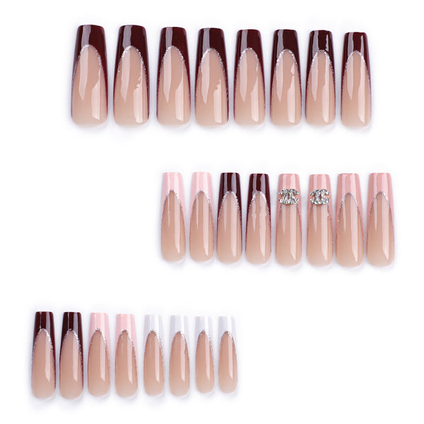 12 Sizes-24 Pcs Press On Nails JP3090